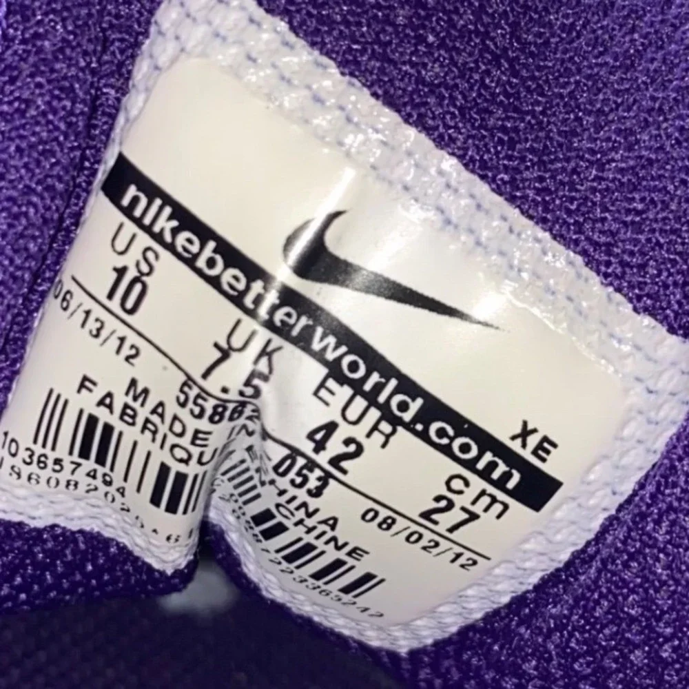 Nike Air Max Skyline Men 10 Grey Purple Volt Green Running Shoes 558622-053 2012